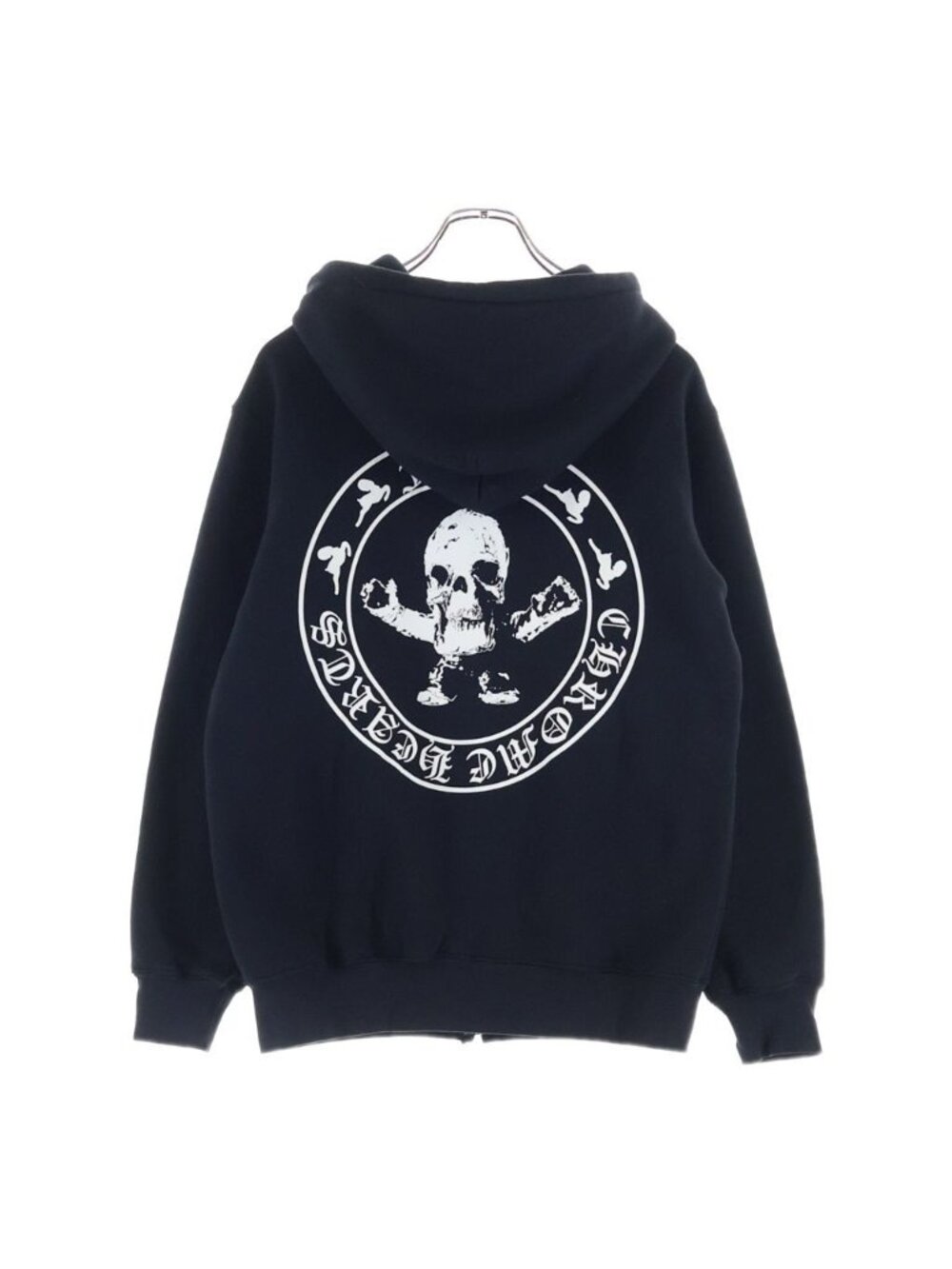 Chrome Hearts Sweatshirt HD Zip Foti Back Circle Print Lining Thermal Zip